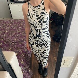 Semi maxi bodycon dress